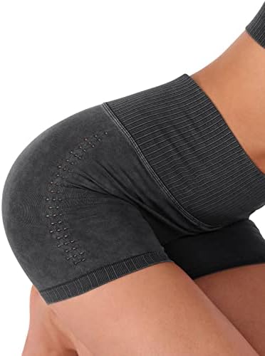 Obodos bešavne joge kratke hlače za žene rebrastina visoko struka teretana vježbati atletski