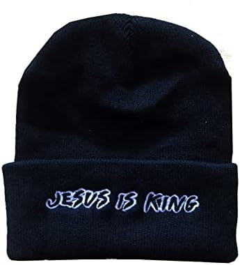 Fyon Isus je kralj kapice kape za žene muškarci zimski šeširi žene pletene Slouchy kapice sa manžetnama Lobanja kapa toplo Ski šešir