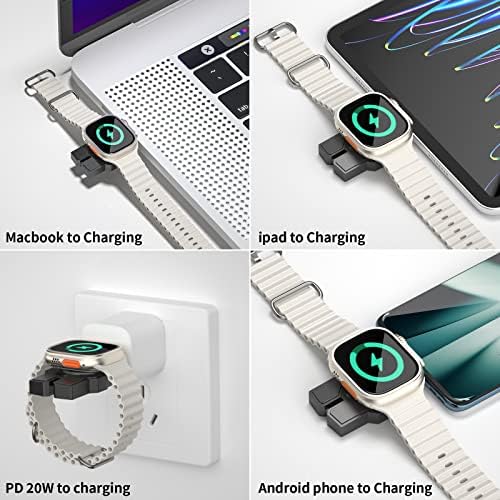Punjač za Apple Watch, prijenosni USB C bežični magnetni brzi punjenje Kompatibilan sa Apple IWATCH Ultra serije