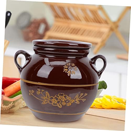 Yardwe Ceramic Kimchi Jar Filter masti posuda za pohranu brašna staklenke za skladištenje sa poklopcima široka