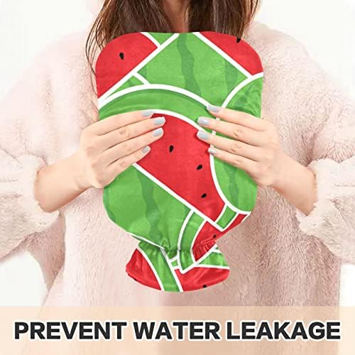 Flaše za toplu vodu sa poklopcem Cartoon Watermelon Slice vreća za toplu vodu za ublažavanje bolova, menstrualni grčevi, grijač za noge za ruke 2 litra