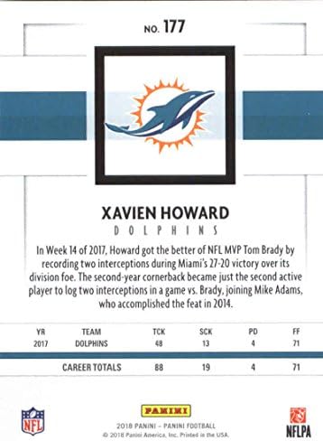 2018 Panini NFL Fudbal 177 Xavien Howard Miami Delphins Službena trgovačka kartica