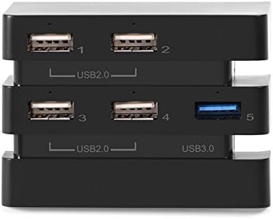 Velaurs Crni USB razdjelnik, ABS USB Hub, za PS4 Pro konzola Ps4 Pro