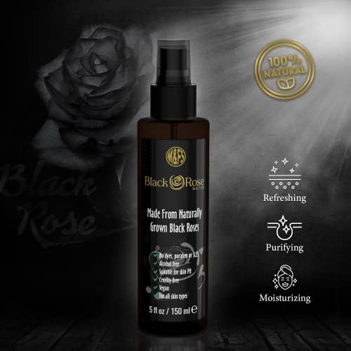 M & amp; FS Organic Black Rose Water - pakovanje od 3, od Pure & prirodni sprej za lice,