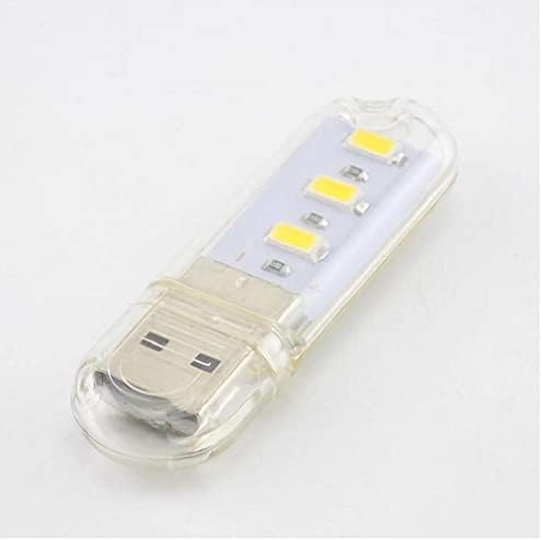Ruluti USB LED svjetlo 2pcs topla i hladna bijela knjiga lagana punjač mala lampa
