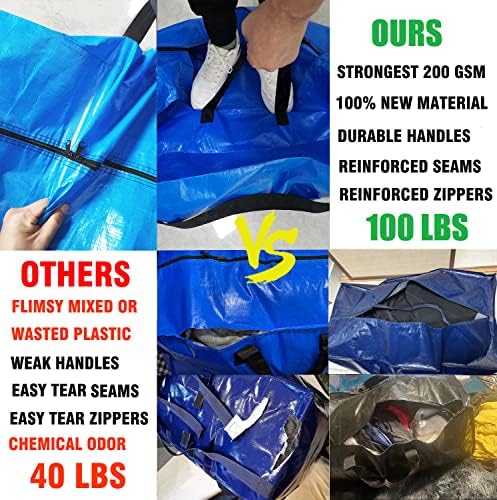 SGPAC Pokretne torbe Teška dužnost ekstra veliko s ruksakom, ekstra debeli skladišni kurs sa ojačanim ručicama