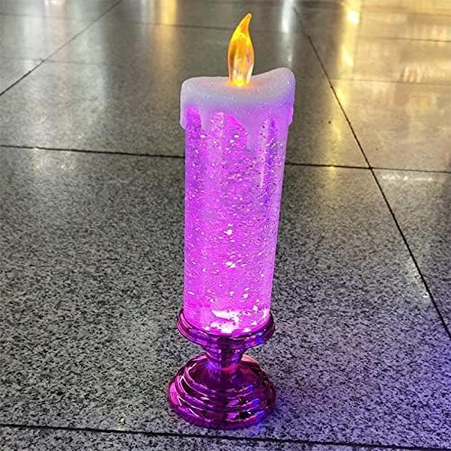 LED Božić svijeća sa bazom 4kom, USB punjiva Božić treperi Flameless Candle Božić dekorativna