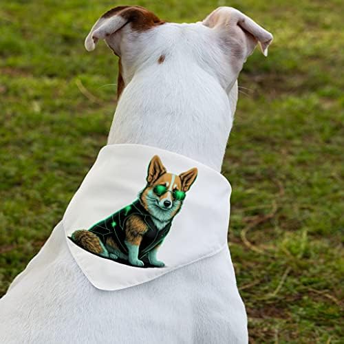 Funny Corgi ovratnik za bandanu za kućne ljubimce - pas sa ovratnikom za naočare za sunce-trendi pas Bandana-S