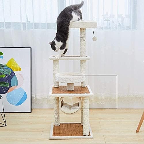 Haieshop Cat Tree Condo Stub Za Grebanje Mačka Kula Od Punog Drveta Jednodijelna Platforma Za Skakanje