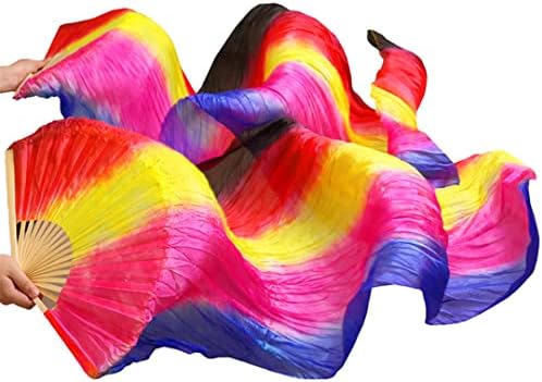1 par ručno izrađen svila / imitacija svilene trbušne plesne ventilatore rebra dugi svileni
