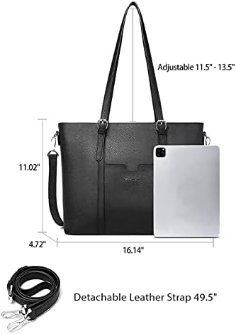 Bostantene ženske kožne laptop tote ured za torbu za ramena Vintage Actolovka u paketu s novčanikom
