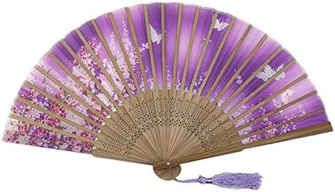 Htllt sklopivi ventilator u ručnoj ventilatorima Vintage bambui ručno sklopivi cvjetni ventilator za žene