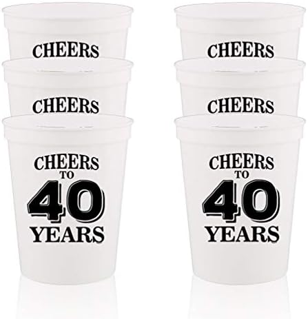 Veracco Cheers do 40 godina Stadion Party Cup Funny Forth Rođendan Gag pokloni za njega njezina četrdeset i fenomenalna