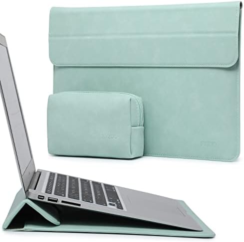 Hyzuo 13 inčni futrola za laptop sa postoljem Kompatibilan je s Macbook Air M2 A2681 13.6 , MacBook Air 13 M1 2018-2022, MacBook Pro 13 m2 -2022, sa dodatnom torbom, metvom zelenom