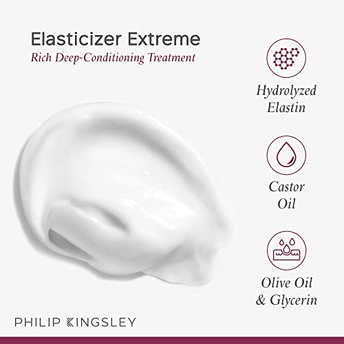 PHILIP KINGSLEY Elasticizer Extreme Deep-Conditioning Hair Mask Repair tretman za suhu oštećenu kovrdžavu kosu Deeply uslovi dodaje odskok i sjaj, 16.9 oz