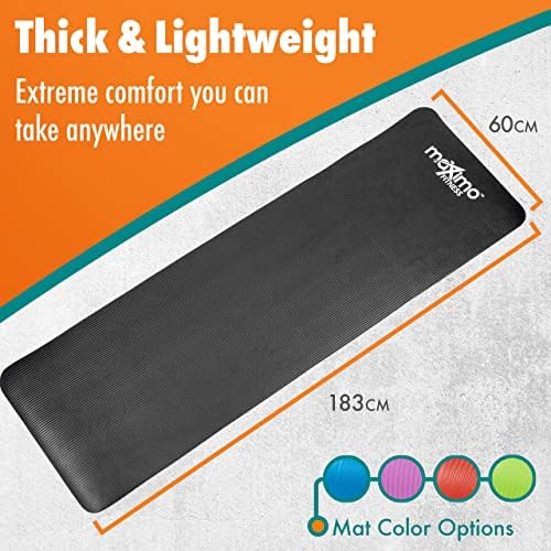 Maximo Fitness Yoga Mat - višenamjenska 72 x 24 x 1/2 inča Extra debela vježba za muškarce,