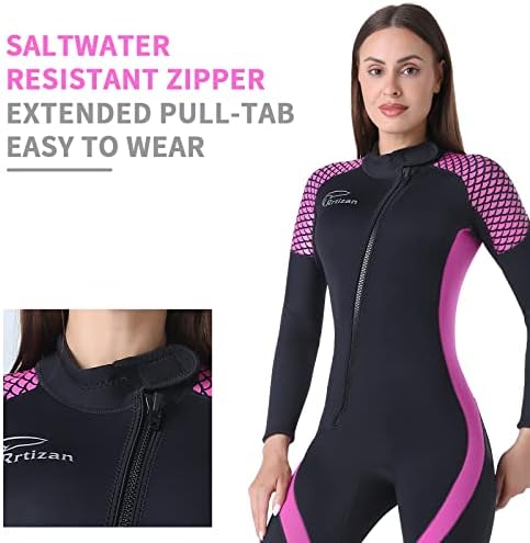 Rrtizan Wetsuit Women, 3mm zaštita kože mokra odijela za žene u hladnoj vodi, toplo ronilačko odijelo za cijelo tijelo za ronjenje u surfanju