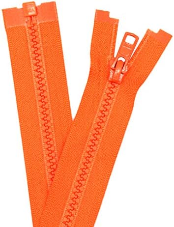 YKK 25 Vilon patentni zatvarač ~ YKK # 5 oblikovani plastični sportski patentni zatvarač ~ odvajanje - 523 narandžasta