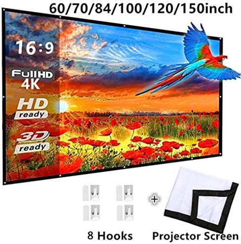 CLGZS Sklopivi 16: 9 projektor 60 70 84 100 120 inčni bijeli vanjski projekcijski ekran TV zaslon za kućne projekte