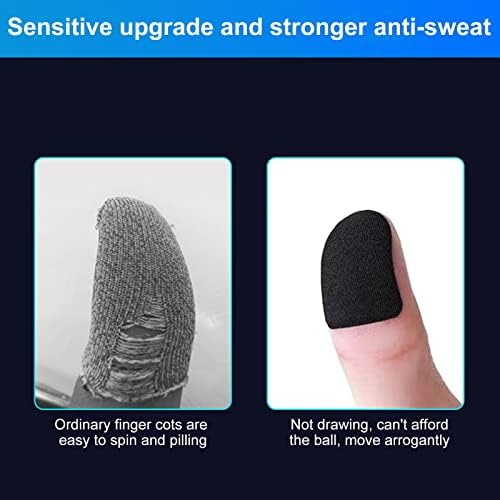 EmoLE navlake za prste za telefon, zaštita od prozračnog ekrana protiv znojenja za mobilni telefon, finger Cot dodirni ekran za znoj koji ne klizi rukav za prste pogodan za iOS mobilne igre