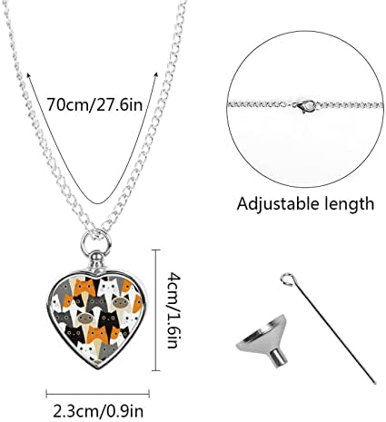 Slatka ogrlica od urne za mnoge mačke za pepeo personalizirana ogrlica Za srce pet kremacija nakit