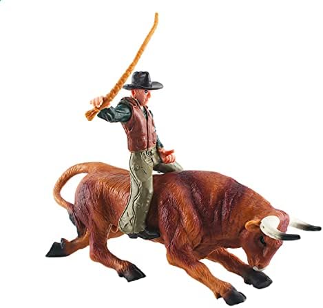 Hiawbon People Model sa bikovom figurinom Realistic Bull Rider Action Slika plastična bika Jahanje