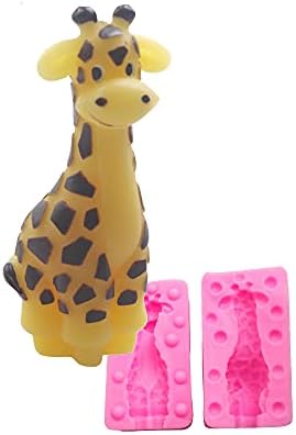 Mawadon 3D Giraffe Craft Životinjski silikonski kalupi za svijeće Sapuni Giraffe ručno izrađene voske smole