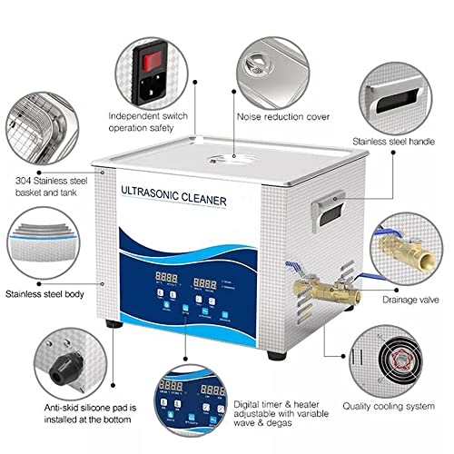 Hnzxib 30L ultrazvučni čistač Laboratorija za vađenje odvajanja uklanjanje rđe ultrazvučni čistač sa korpom za čišćenje od nerđajućeg čelika
