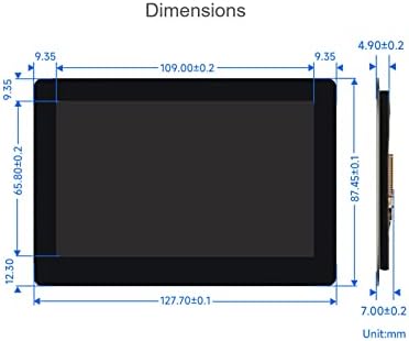Waveshare 5inch DSI dodirni ekran za maline PI 4B / 3B + / 3A + / 3A + / 3B / 2b / B + / A +,