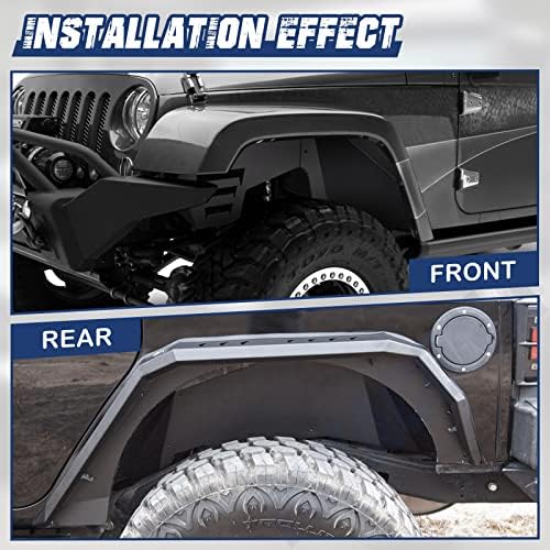 Prednji & stražnji unutarnji blatobran Liner za Jeep 2007-2018 Wrangler JK JKU Unlimited , Hawkley