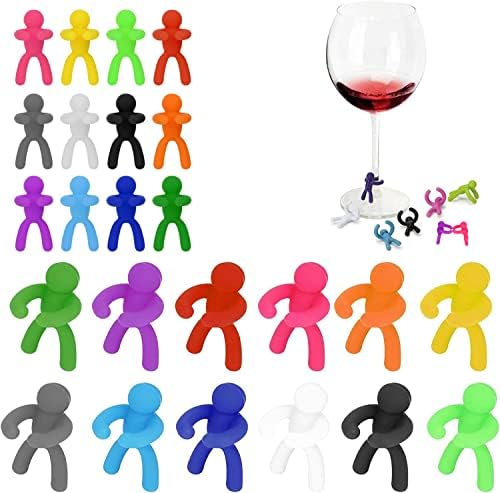Party Wine Glass markeri Set, Silikonski ponovni stakleni identifikatori pića markeri znakovi oznaka za šampanjac
