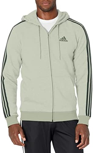 Adidas muške esencijane Fleece 3-Stripes punog zip hoodie