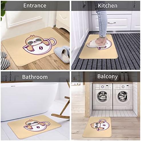 Yoga Sloth kafa Antiskid Carpet doorroom zadebljani izdržljivi tepih za kupaonicu tepih unutarnji i