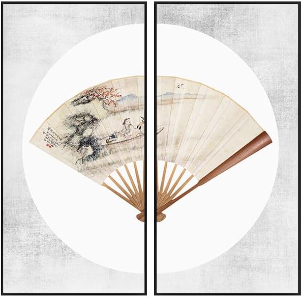 Jednostavna galerija Novi Kineski stil mastilo Painting Fan dekorativna slika viseća slika dnevni boravak