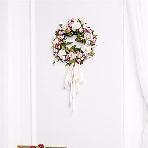 Mgchy cvjetni ružinski vijenac Vrata viseći zidni prozor Dekoracija vijenac Vjenčani ukras