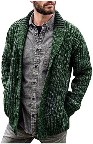 PXLoco dugi pleteni kardigani za muškarce Muške vunene kapute Muška zadebljana jakna od zime za muškarce zimske flanelne jakne