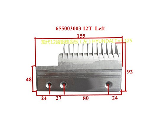 10pcs / Pack 655003003 Eskalator češalj L155 W92 Instalirajte veličinu 80,12T Lijevo