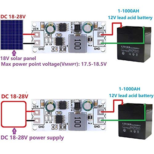 Fafeicy modul solarnog kontrolera, modul punjača olovnih baterija, za 1-1000Ah 12v MPPT solarni kontroler