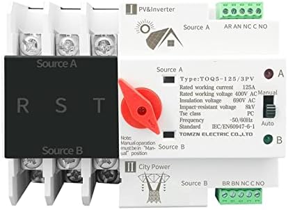 WEREVU 1kom 2P 3P 4P Din Rail ATS za PV i Inverterske prekidače za automatski Prijenos s dvostrukom