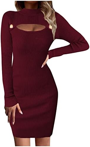 Ženska seksi džemper haljina modni križ V izrez šišmiš suknja sa haljinom za hip wood drewever dweater midi