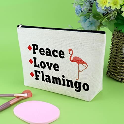Flamingo Lover Pokloni Flamingos Pokloni za žene Makeup Bag ljubitelji ljubitelji ljubitelji za djevojke Flamingo party pokloni Pink Flamingo poklone Kozmetičke torbe ljubitelji ptica pokloni božićni pokloni Travel torbica