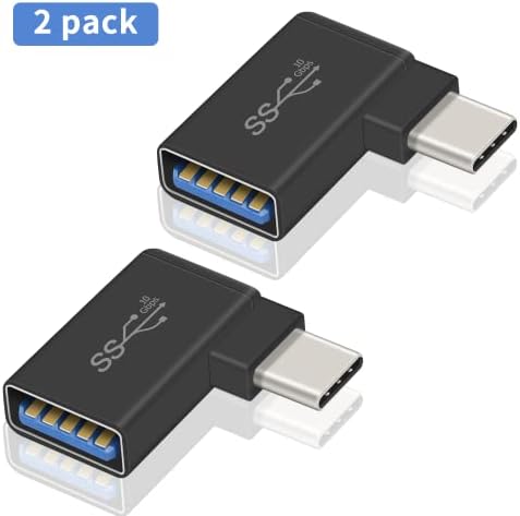 Poyiccot desni ugao USB C do USB adaptera, USB C do USB 3,0 adapter, 10Gbps USB C muški do USB 3.0