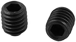 Aexit 100pcs crni dodaci M5 x 6 mm Legura čelika HEX utičnica Set vijci za glavu bez glave za nadzor kabela za glavu