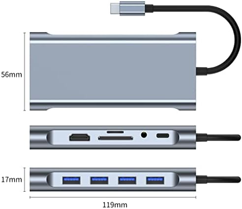 ZHYH za Tip C Dock Port C to-kompatibilni USB 3.0 Adapter TF SD čitač PD punjač za razdjelnik zraka