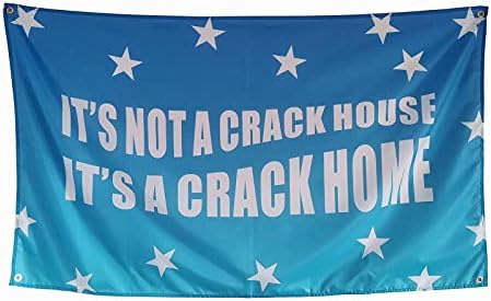 OINEIZ to nije Crack kuća Funny zastave za sobu momci Teen College spavaonica, 3x5 vanjski Meme Cool zastave