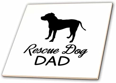 3drose Janna Salak Designs Dogs-Rescue Dog Dad-Tiles
