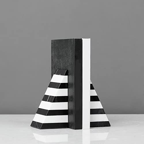 Bookends Bookends, jednostavna moderna mramorna geometrijska dekoracija ukrasi za knjige za kućnu kancelariju