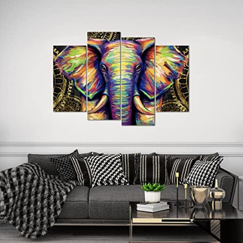 HOMEOART Boho Elephant Wall Art slika životinja na platnu Print dnevna soba spavaća soba Kućni zid dekor,