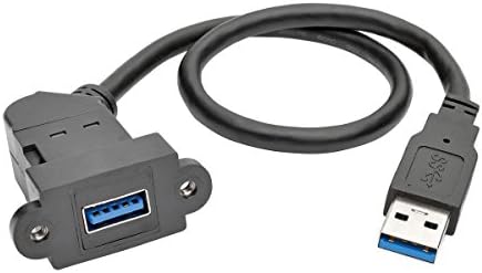 Tripp Lite USB 3.0 Keystone / Panel Extion produžni kabel, ugaoni konektor, crni, 1 '