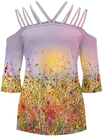 Yayiya bluza majica za žensko Ljeto Jesen odjeća kratki rukav grafički grafički labavi fit opušteni fit tee 6h 6h